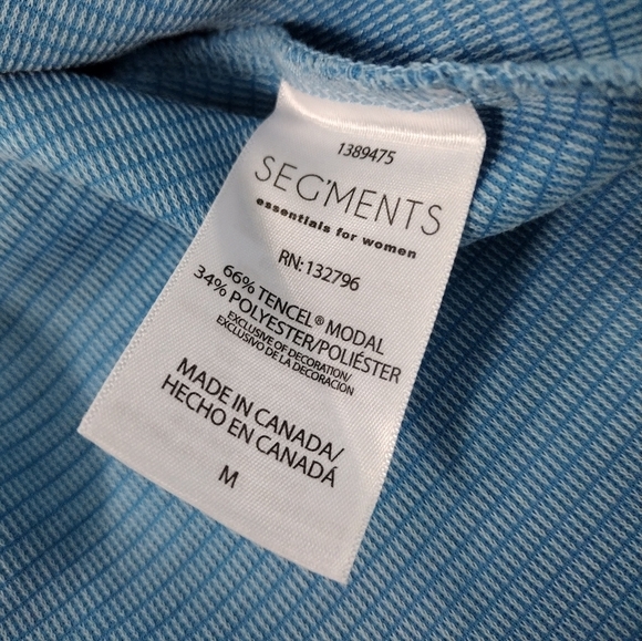 Segments textured modal tencel blend 3/4 sleeve top - Picture 11 of 12